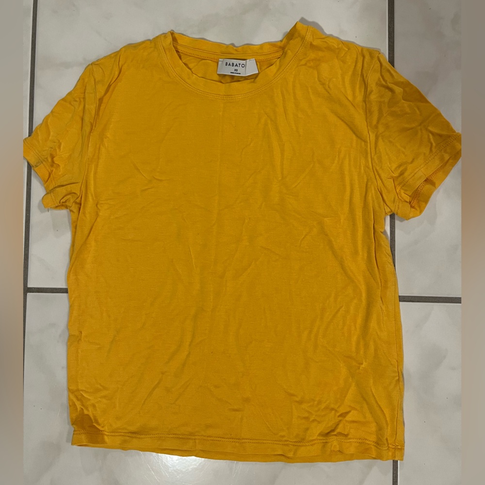 Babaton tee shirt yellow XS